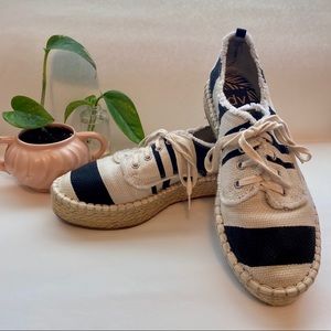 platform striped espadrilles 🌿